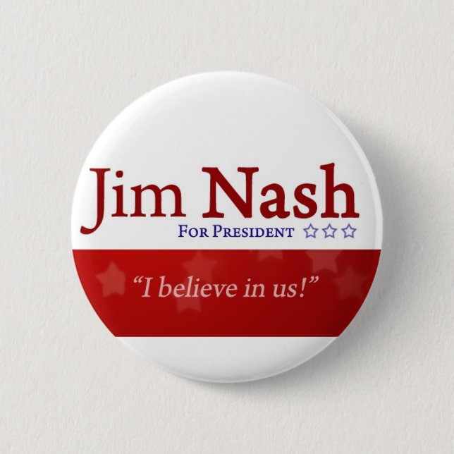 Patriotischer Knopf Jims Nash 2016 Button (Vorderseite)