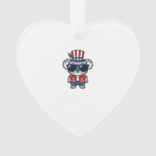 Patriotischer Koala im Vintage-Stil Vektor Kunst_1 Ornament