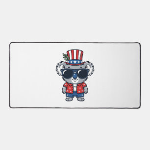 Patriotischer Koala im Vintage-Stil Vektor Kunst_1 Schreibtischunterlage