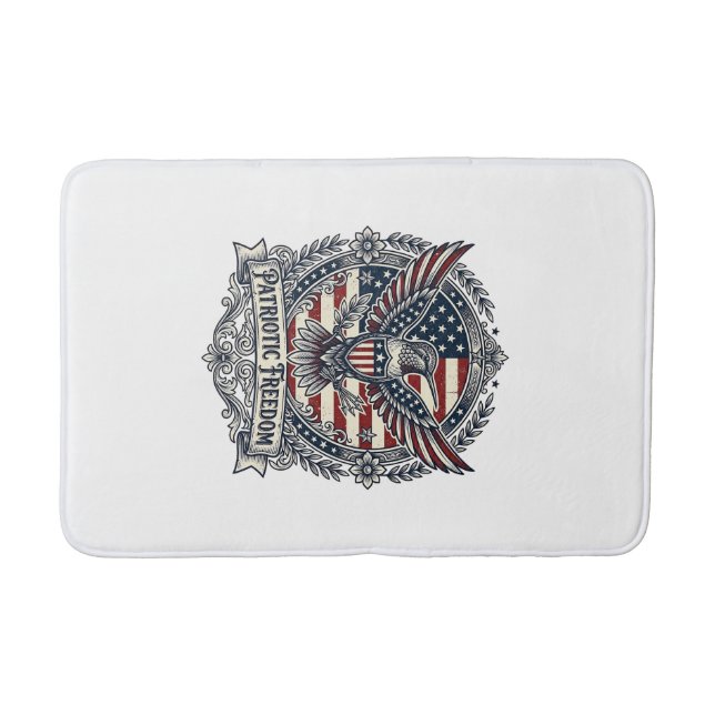 Patriotischer Kolibri Badematte (Vorderseite)