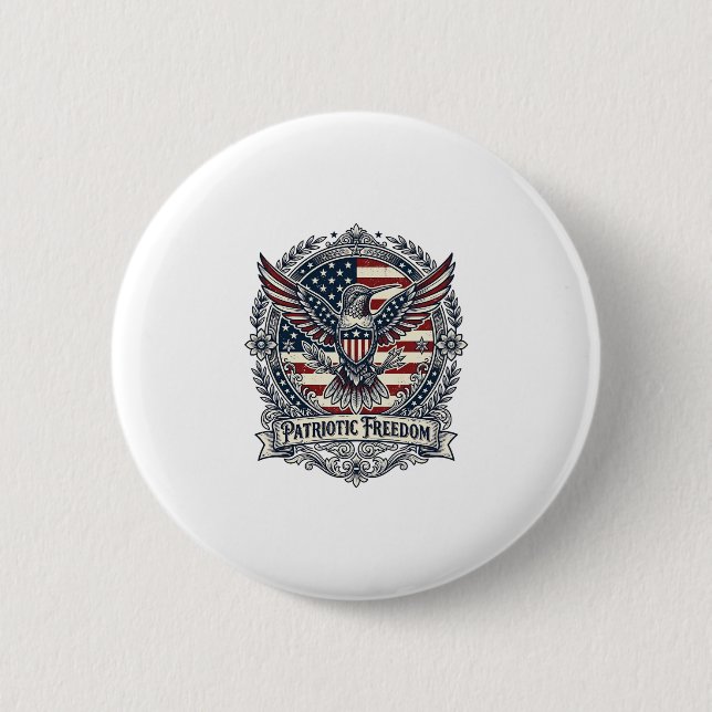 Patriotischer Kolibri Button (Vorderseite)