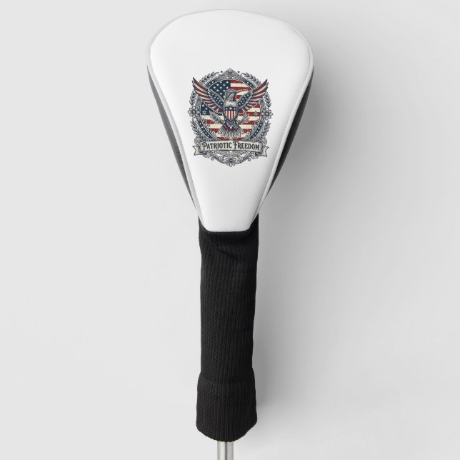 Patriotischer Kolibri Golf Headcover (Vorderseite)