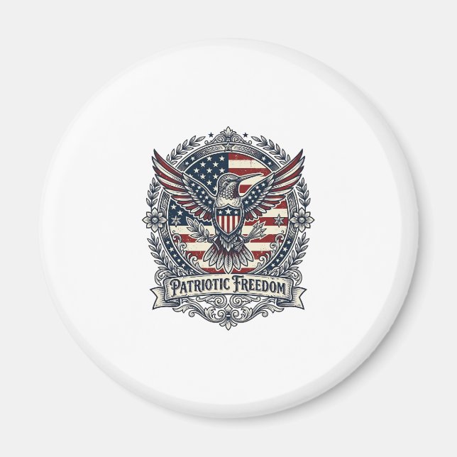 Patriotischer Kolibri Magnet (Vorne)