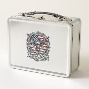 Patriotischer Kolibri Metall Brotdose