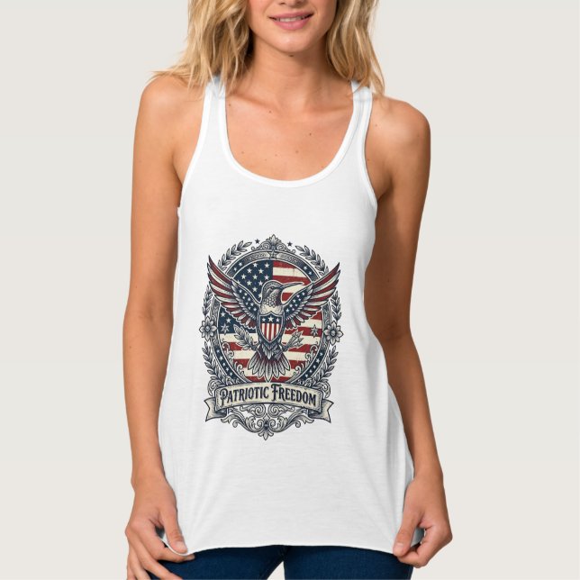 Patriotischer Kolibri Tank Top (Vorderseite)