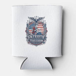 Patriotischer Kreuzstich-Vektor-Grafik-T-Shirt_1 Dosenkühler