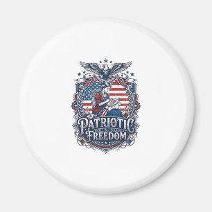 Patriotischer Kreuzstich-Vektor-Grafik-T-Shirt_1 Magnet