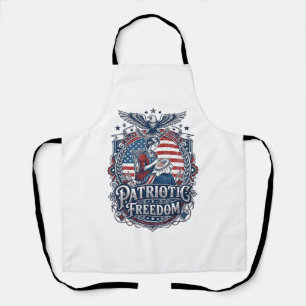 Patriotischer Kreuzstich-Vektor-Grafik-T-Shirt_1 Schürze