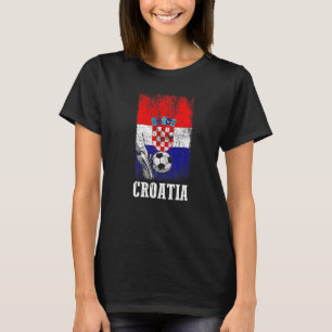 Patriotischer kroatischer Fußballspieler Kroatien T-Shirt