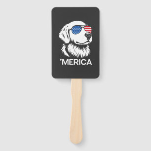 Patriotischer Labrador Amerikanische Flagge Fourth Fächer