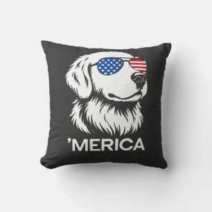 Patriotischer Labrador Amerikanische Flagge Fourth Kissen