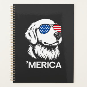 Patriotischer Labrador Amerikanische Flagge Fourth Planer