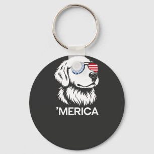 Patriotischer Labrador Amerikanische Flagge Fourth Schlüsselanhänger