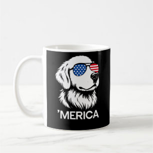 Patriotischer Labrador Amerikanische Flagge Tag de Kaffeetasse
