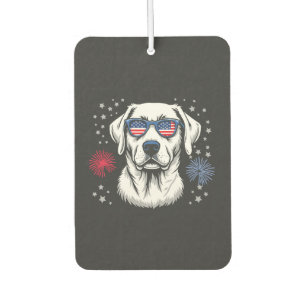 Patriotischer Labrador mit USA-Shades Autolufterfrischer