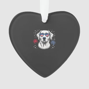 Patriotischer Labrador mit USA-Shades Ornament