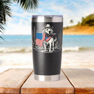 Patriotischer Labrador Retriever Hund Merica USA-F Thermobecher