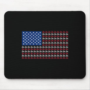 Patriotischer Landwirt 4. Juli Amerikanische Flagg Mousepad