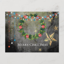 Patriotischer Lichter ~ der Stern-n frohe Feiertagspostkarte