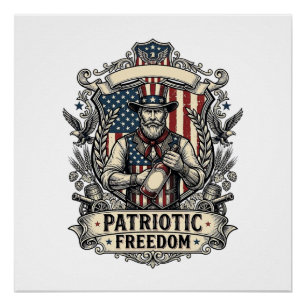 Patriotischer Liebhaber von scharfer Sauce Poster