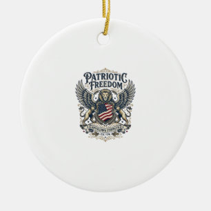Patriotischer Löwe Adler Wächter Tier Hybrid Patri Keramik Ornament