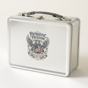 Patriotischer Löwe Adler Wächter Tier Hybrid Patri Metall Brotdose