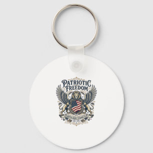 Patriotischer Löwe Adler Wächter Tier Hybrid Patri Schlüsselanhänger