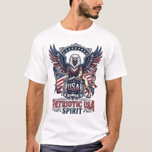 Patriotischer Löwe Adler Wächter Tier Hybrid Patri T-Shirt