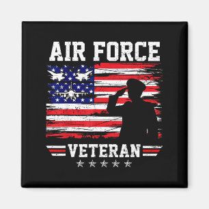 Patriotischer Luftwaffen-Veteran USAF-Flagge ameri Magnet