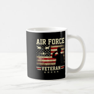 Patriotischer Luftwaffen-Veteran USAF-Flagge US-Am Kaffeetasse
