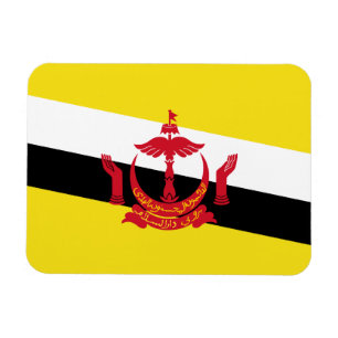 Patriotischer Magnet mit der Flagge von Brunei