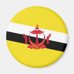 Patriotischer Magnet mit der Flagge von Brunei