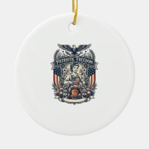 Patriotischer Marmeladenhersteller Keramik Ornament