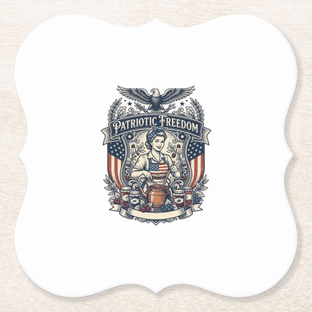 Patriotischer Marmeladenhersteller Untersetzer (Vorderseite)