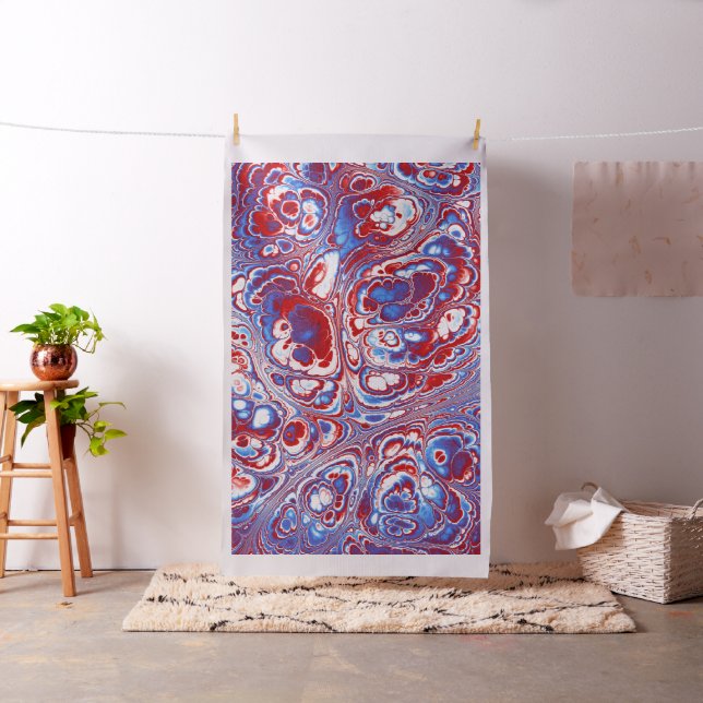 Patriotischer Marmor-Fluss Abstract Stoff (Beispiel)
