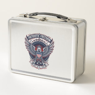 Patriotischer Metal Wings Patriot Musik Rock Metal Metall Brotdose