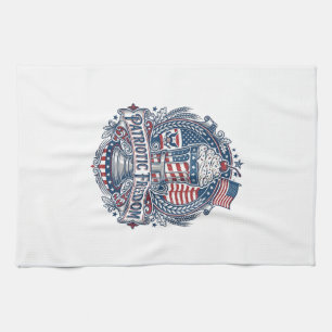 Patriotischer Milchshake Americana Geschirrtuch