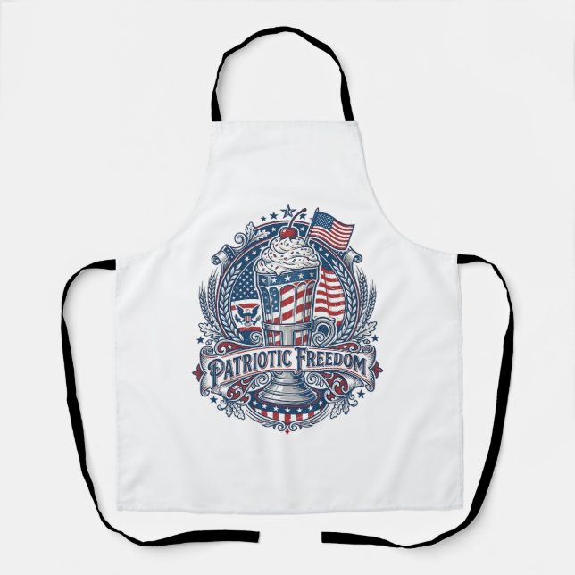 Patriotischer Milchshake Americana Schürze (Vorderseite)