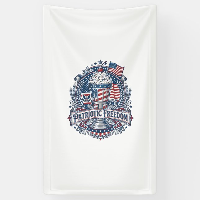 Patriotischer Milkshake Americana Banner (Vertikal)