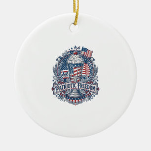 Patriotischer Milkshake Americana Keramik Ornament