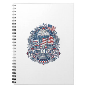 Patriotischer Milkshake Americana Notizblock