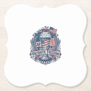 Patriotischer Milkshake Americana Untersetzer