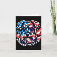 Patriotischer Miniatur-Schnauzer amerikanische Fla