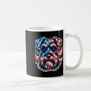 Patriotischer Miniature Schnauzer Amerikanische Fl Kaffeetasse