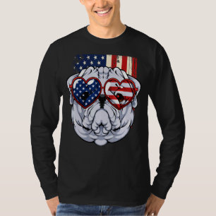 Patriotischer Mops 4. Juli Niedlicher Hund America T-Shirt