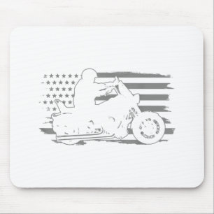 Patriotischer Motorrad-Vintage-Amerikanischer-Flag Mousepad