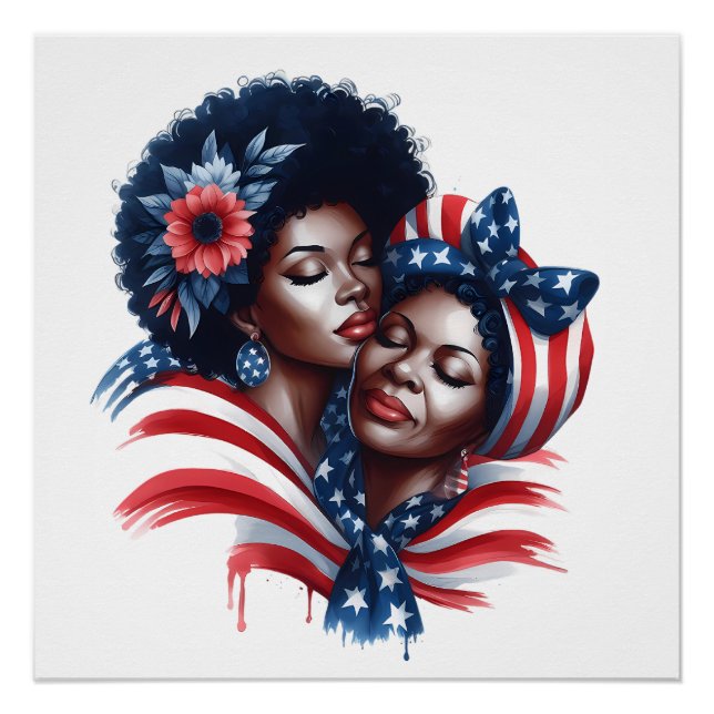 Patriotischer Muttertag Poster (Vorderseite)