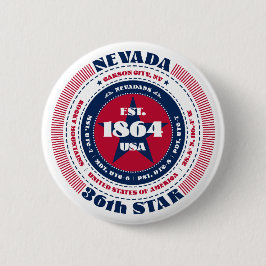 Patriotischer Nevada-Kreis mit Staat-Details Button