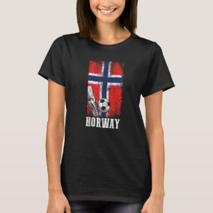 Patriotischer norwegischer Fußballspieler Norwege T-Shirt