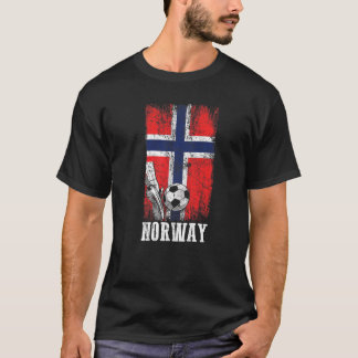 Patriotischer norwegischer Fußballspieler Norwege T-Shirt